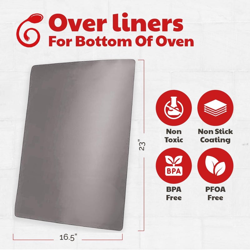 Cooks Innovations Non-Stick Oven Protector Mat - Heavy Duty Nonstick Oven Rack Liners to Protect Convection, Electric, Gas, & Microwave Ovens - BPA & PFOA Free Heat Resistant Baking Mat - Image 3